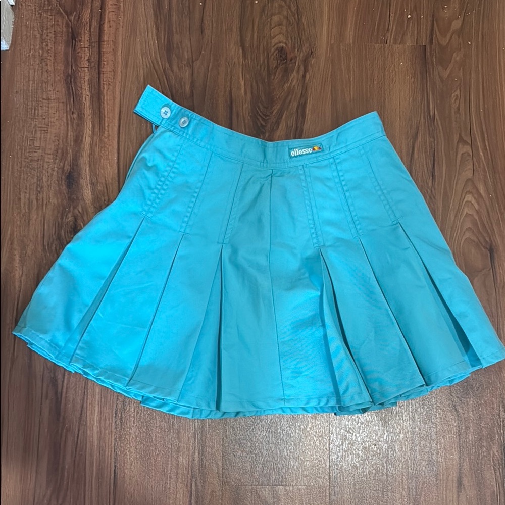 Ellesse Vintage Blue Pleated Mini Skirt